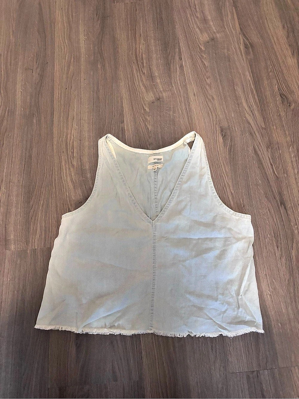 Wilfred Free Cotton Tank Top in Blue Size Medium